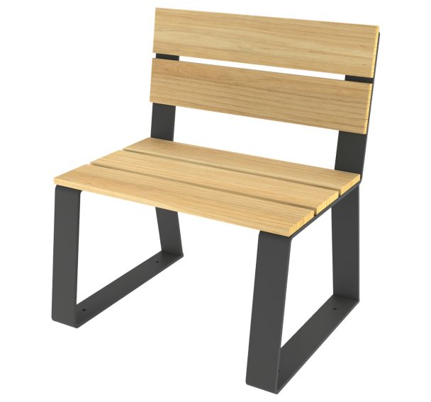 Banc HAVANE robinier/acier anthracite 7016