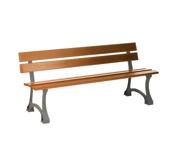 Banc Kor 1,80 m bois exotique / fonte