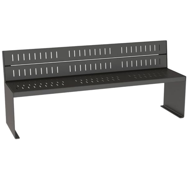 Banc Kub acier 1,80 m - gris procity