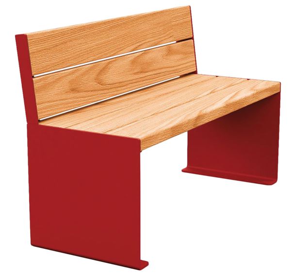 Banc Kub acier/bois - Procity