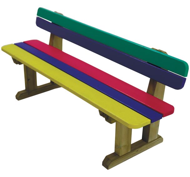 Banc LITIRY enfant pin CLIV dossier et assises multicolor - MOBEXTAN