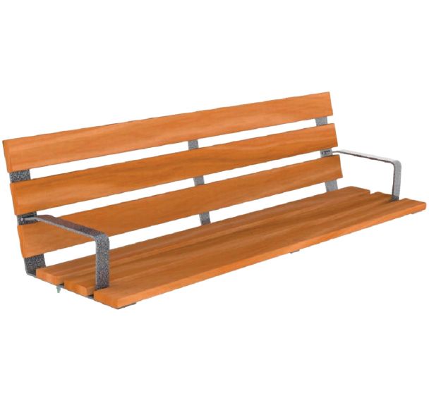 Banc MAUBEUGE 180 cm bois/acier