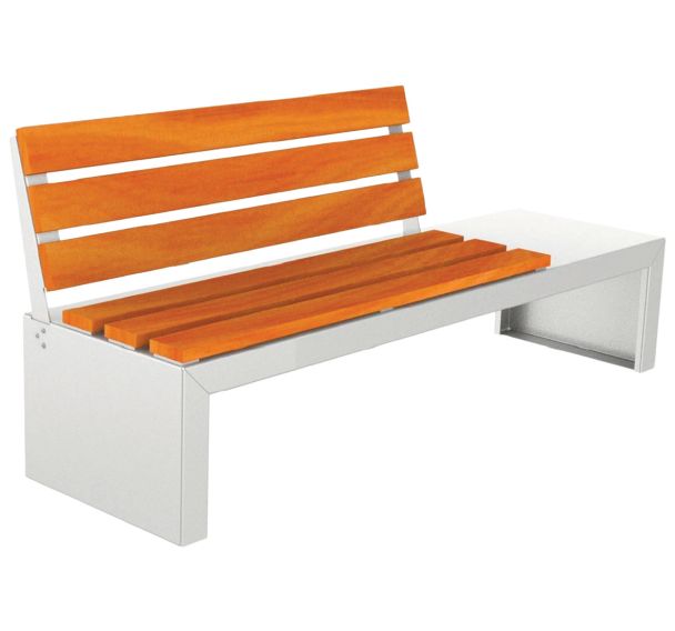 Banc MIRANDE 196 cm bois/acier