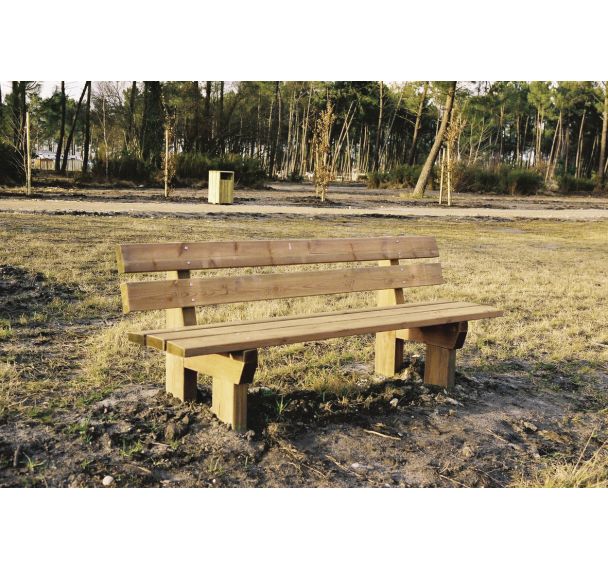 Banc Morvan en pin naturel longueur 195 cm