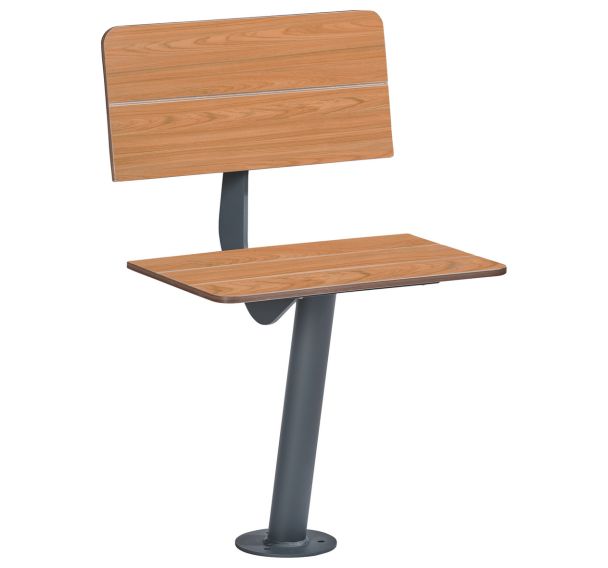 Banc NAIROBI 1 place effet lames bois/métal - BUTON DESIGN