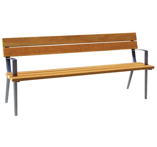 Banc Oslo 1,80 m bois exotique / acier