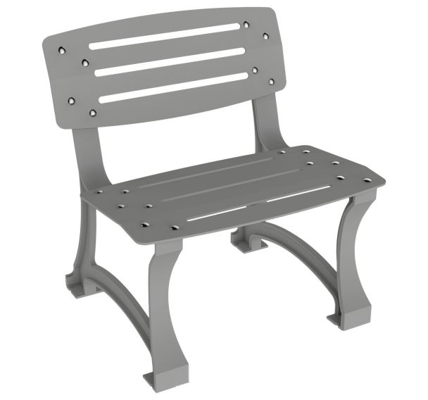 Banc PRAGUE 1 place métal ajouré et fonte - BUTON DESIGN