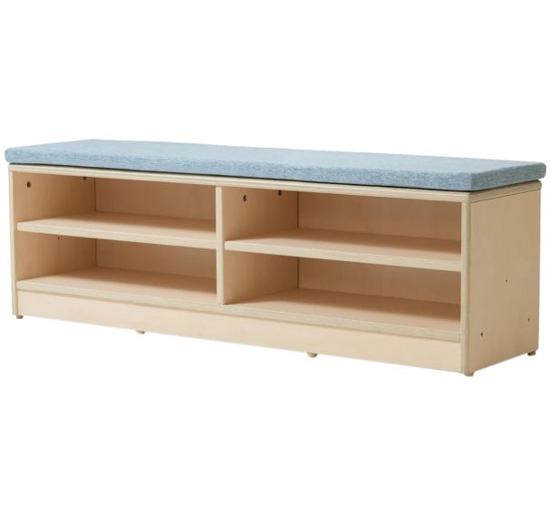 Banc Plum avec coussin et étagères de rangement-Mirplay School