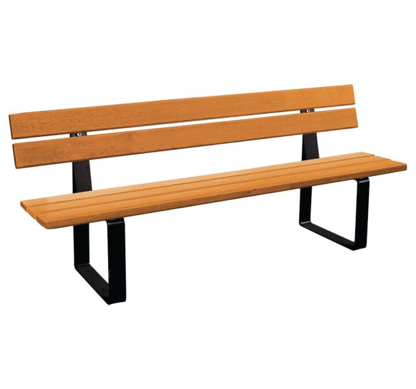 Banc Riga 1.80 m acier - assise/dossier bois résineux - Procity