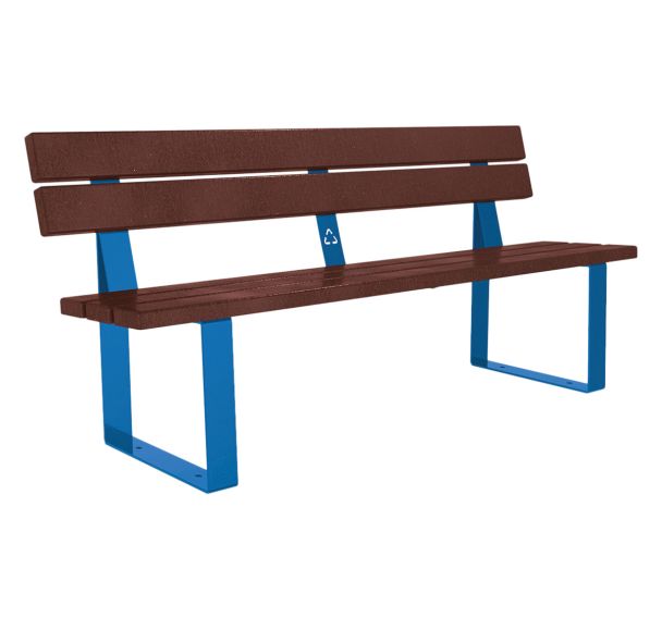 Banc Riga 1.80 m acier/plastique recyclé - Procity