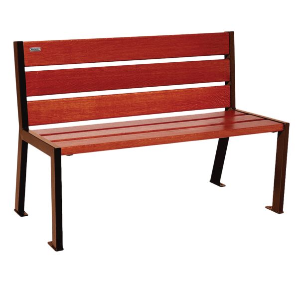 Banc Silaos 6 lames acier/bois - Procity