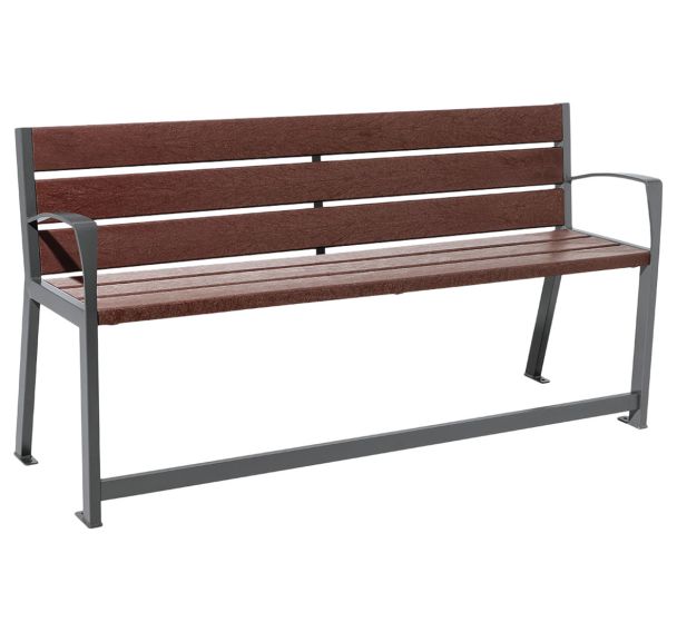 Banc Silaos Sénior 1.80 m acier/plastique recyclé - Procity
