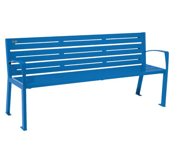 Banc Silaos accoudoirs 6 lames 1.80 m acier - Procity