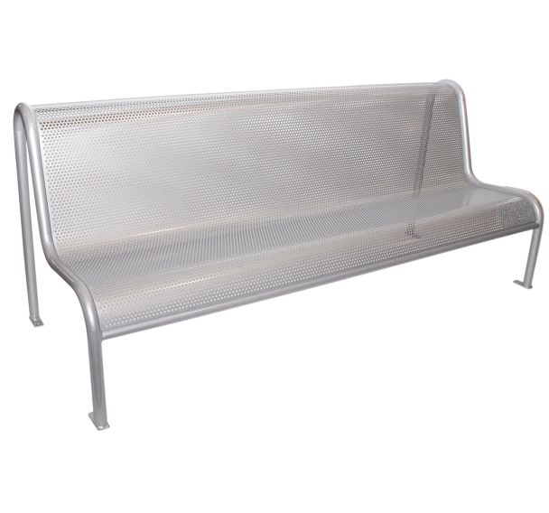 Banc Troke 2,06 m acier gris alu 9006