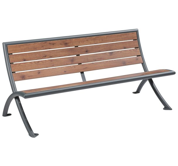 Banc VENISE 1.80 m lames bois/métal - BUTON DESIGN