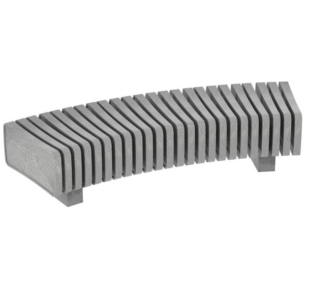 Banc VERTEBRA cintré 200 cm plastique recyclé