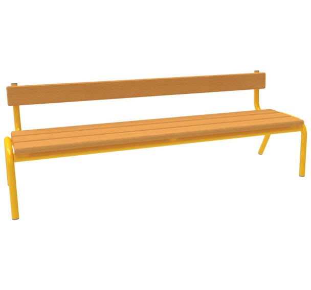 Banc avec dossier maternelle