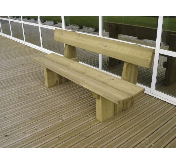 Banc en forme tout bois longueur 1,80 m