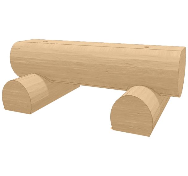Banc bûche 100 cm robinier