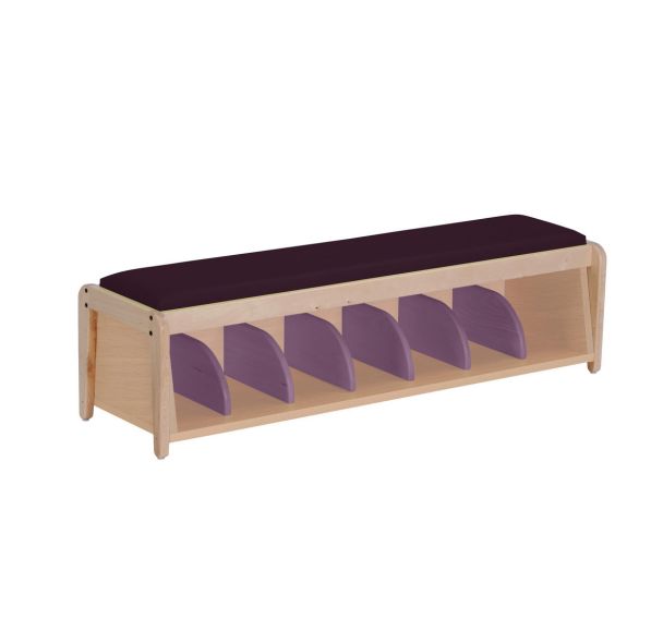 Banc d'accueil Lili avec casiers assise mousse