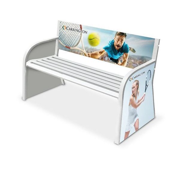 Banc de tennis acier electrozingué avec personnalisation