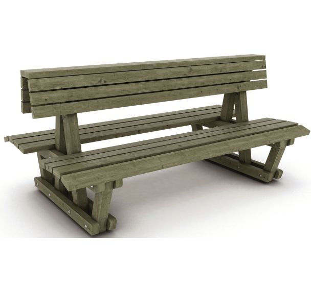 Banc double Camaret 200x120x80 cm - pin traité