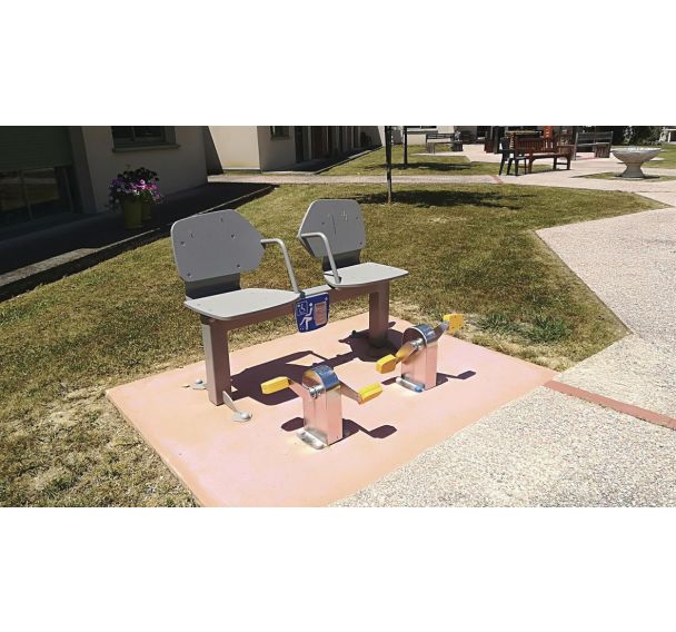 Banc double avec pédales