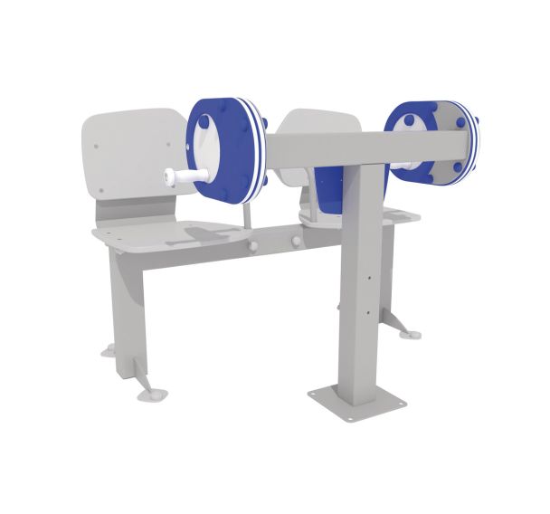 Banc double bicyclette à bras