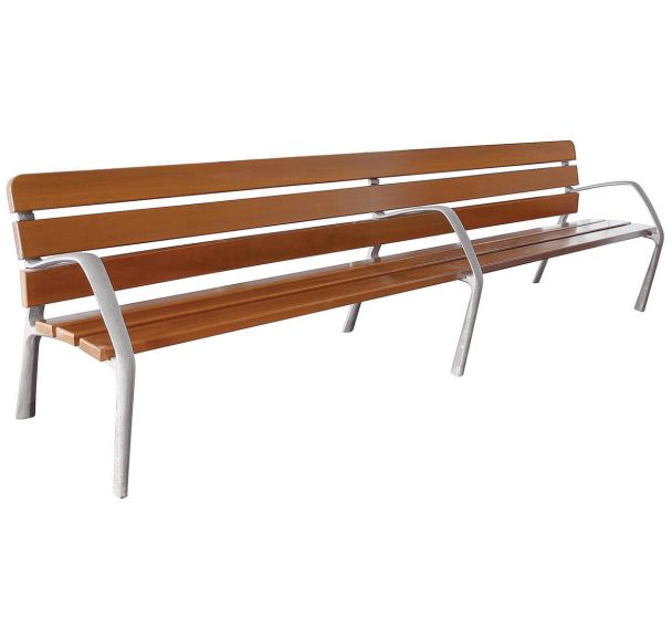 Banc double bois métal Néo longueur 300 cm finition naturel