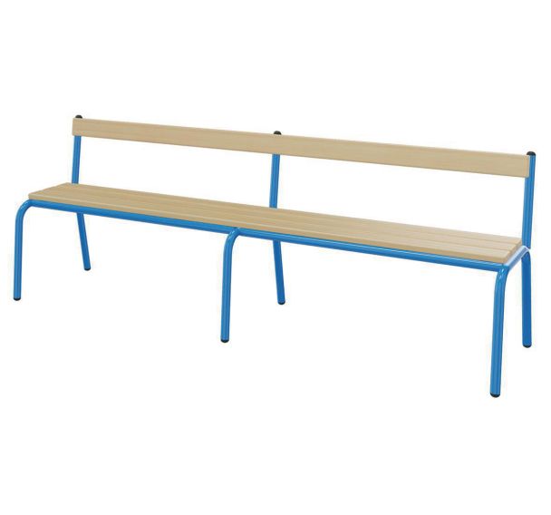 Banc hêtre massif avec dossier T1 - T3 - Mobidecor