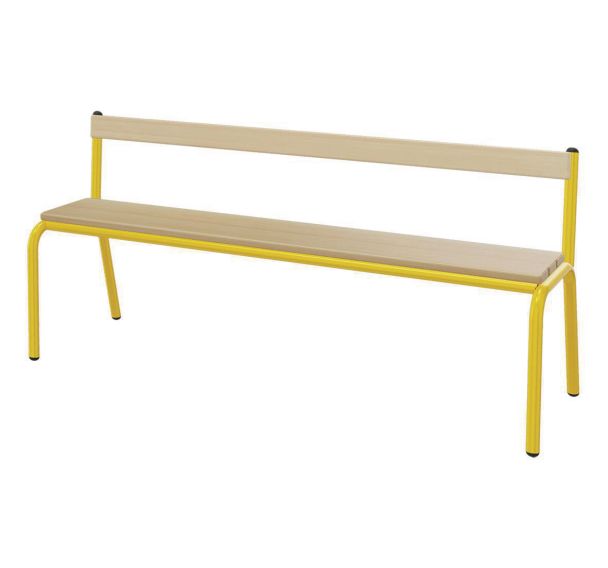 Banc hêtre massif avec dossier T4 T6 Mobidecor