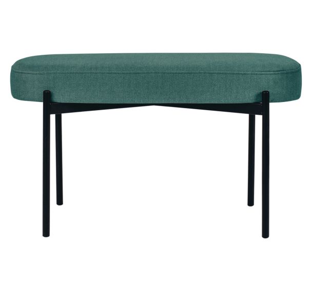 Banc oblong Gaia pied noir tissu polyester Paperflow