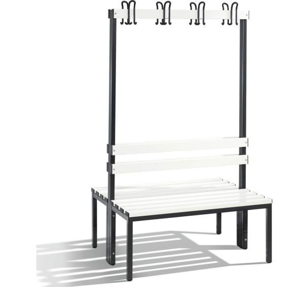 Banc patère pvc CP Double face - Avec dossier