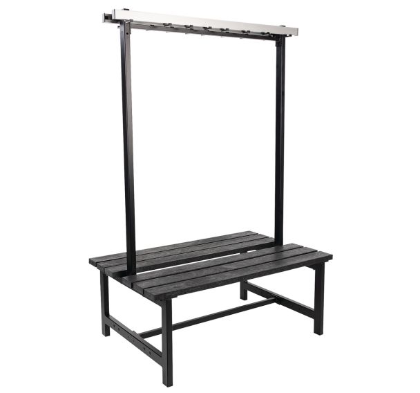 Banc patère pvc Gardelux - 16 patères - Double face