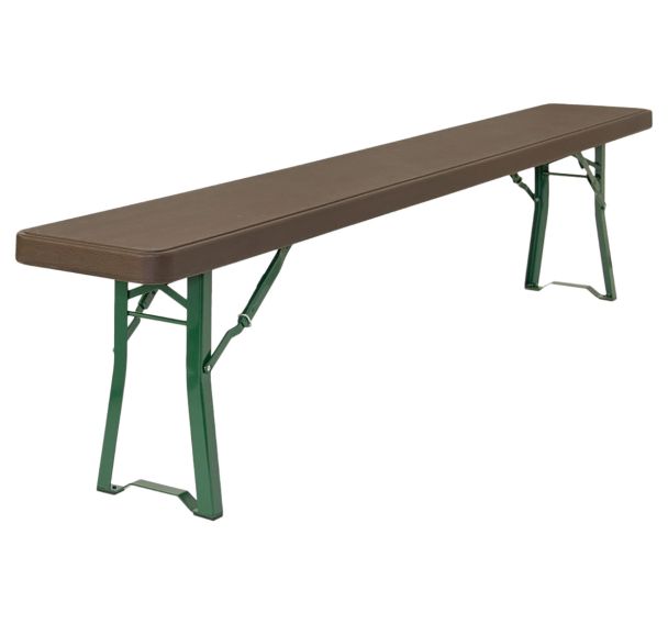 Banc pliant Munich - 220 cm - marron/vert