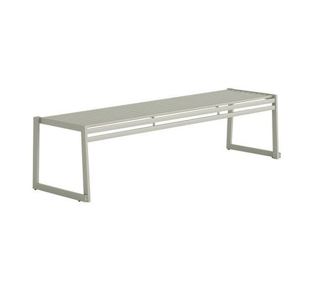 Banc sans dossier en acier galvanisé - 180 cm - Urbantime