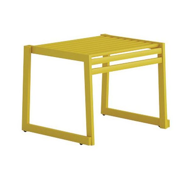 Banc sans dossier en acier galvanisé - 60 cm - Urbantime