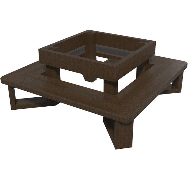 Banc tour d'arbre Escapade plastique recyclé Espace Urbain
