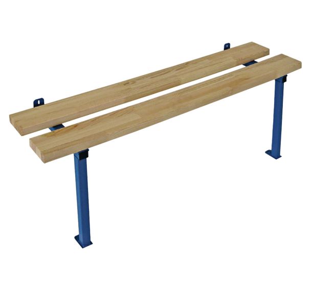Banc vestiaire fixation mur et sol