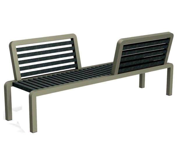 Banc vis-à-vis Gamay 200 cm Ipra/alu - Urbemob