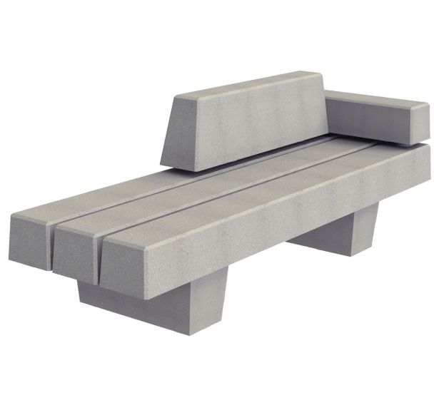 Bancs Tribeca pieds béton