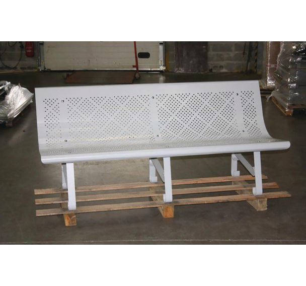 Bancs métalliques avec dossier
