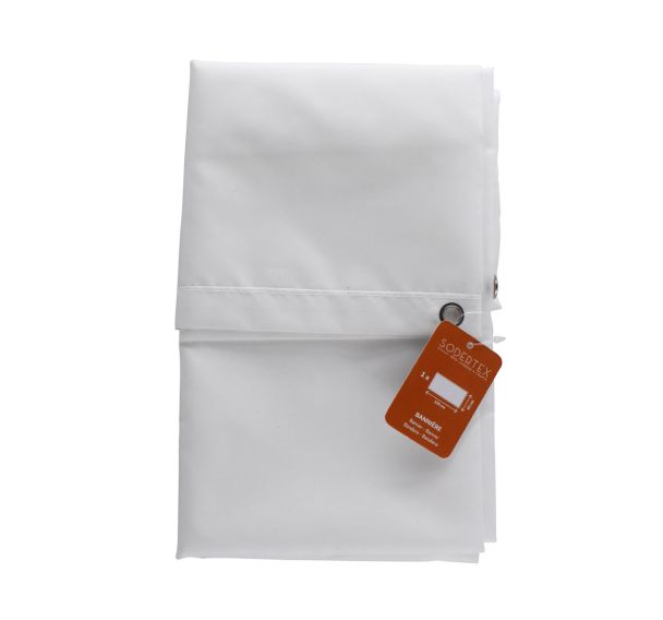 Bannière à customiser - Polyester - 130 x 62cm - blanc