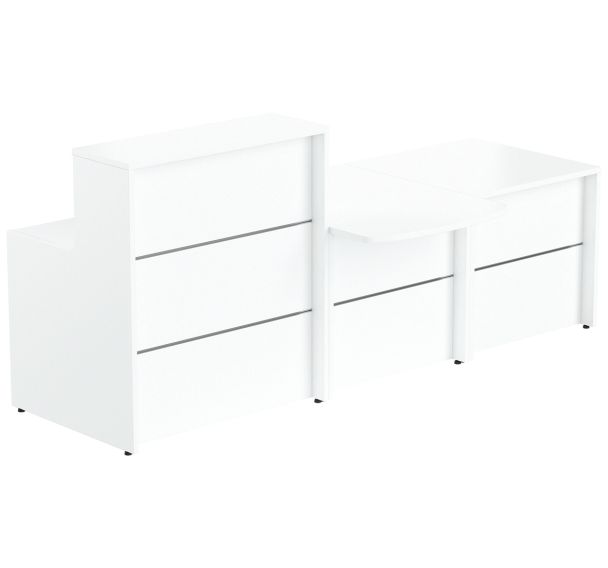 Banque d'accueil Tara 1 module bas + 1 module PMR + 1 module haut MBA