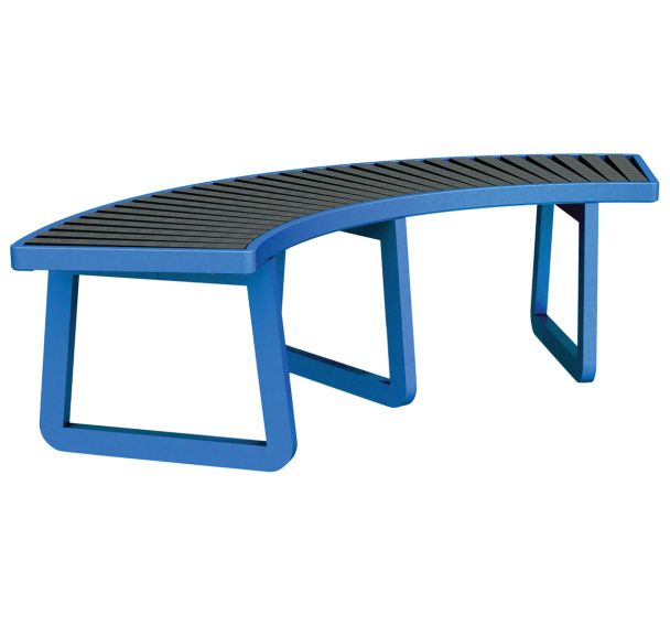 Banquette Aréna cintrée 167 cm Ipra/alu - Urbemob