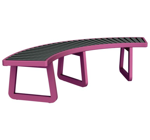 Banquette Aréna cintrée Ipra/alu - Urbemob