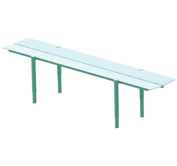 Banquette Banco 4 places 180 cm acier Tolerie Forezienne