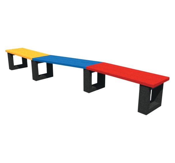 Banquette ESCAPADE ZIG ZAG maternelle plastique recyclé -Espace Urbain