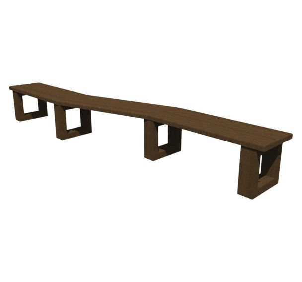 Banquette ESCAPADE ZIG ZAG primaire plastique recyclé - Espace Urbain