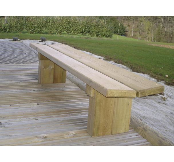 Banquette En Forme tout bois longueur 1,80 m